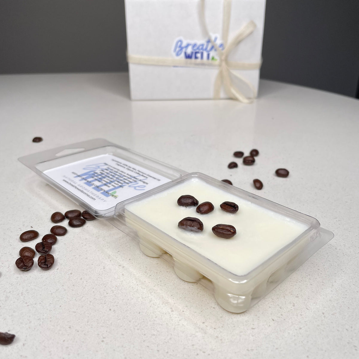 Cozy Home Fragrance: Mocha Coffee Scented Soy Wax Melts - Breathe Well Aromatherapy