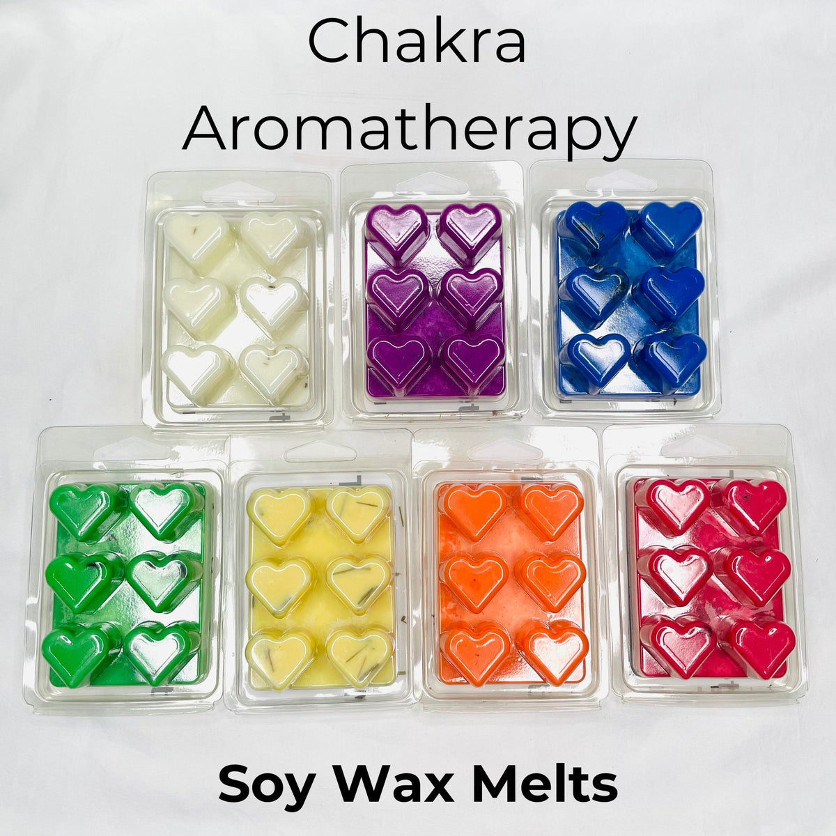 Handcrafted 7 Chakra Soy Wax Melts - Natural Essential Oils for Chakra Healing
 - Breathe Well Aromatherapy