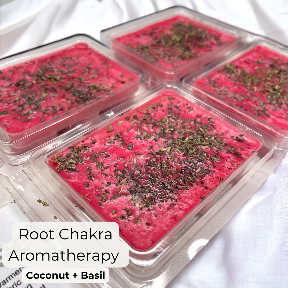 Handcrafted 7 Chakra Soy Wax Melts - Natural Essential Oils for Root Chakra Healing - Breathe Well Aromatherapy